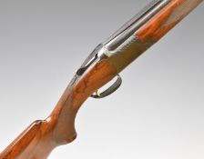 Browning 12 bore over and under ejector shotgun with chequered semi-pistol grip and forend, single