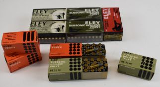 Five-hundred .22 Eley rifle cartridges, all in original boxes. PLEASE NOTE THAT A VALID RELEVANT