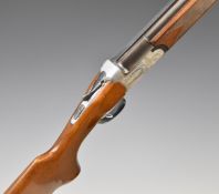 Midland Gun Co 12 bore over and under ejector shotgun with engraved lock, trigger guard, thumb