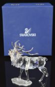 Swarovski Crystal glass Stag, in original box.