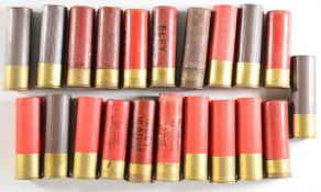 Twenty 10 gauge shotgun cartridges including Eley examples, together with one empty cartridge PLEASE