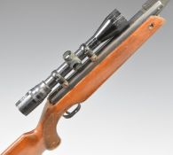 Feinwerkbau Sport 124 .177 air rifle with chequered semi-pistol grip, raised cheek piece, adjustable