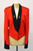 British Army Royal Signals officer's mess jacket with colonel rank insignia and associated