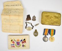 British Army WW1 medal pair comprising War Medal and Victory Medal named to 226458 Driver S M