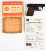 Webley Mk III .22 Sports Starting Pistol, in original box with instructions.