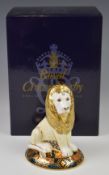 Royal Crown Derby Imari limited edition paperweight Heraldic Lion, with box and certificate