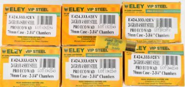 One-hundred-and-fifty 20 bore Eley VIP steel shotgun cartridges, in original boxes PLEASE NOTE