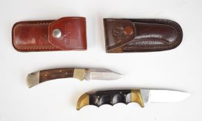 Kershaw folding knife with shaped grip stamped 1050 and Kershaw Oregon / USA by Kai Japan to 9cm