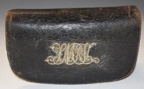 British Army South Middlesex Regiment Rifle Volunteers leather cartridge pouch with regimental