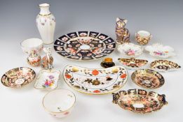Royal Crown Derby and Crown Derby porcelain including 2451 pattern, possibly 19thC miniature covered