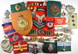 A collection of mainly Rhodesian military badges and insignia including Corps of Engineers, Light