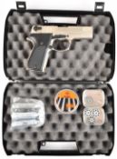 Umarex Walther CP88 .177 CO2 air pistol with chequered composite grips and four 8 shot magazines,
