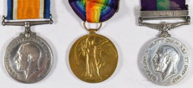 British Army WW1 medal pair comprising War Medal and Victory Medal named to 193438 Pte G E Woodward,