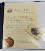 American Civil War interest various documents including Master Roll of the 18th Regiment, blank