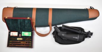 Parker-Hale shotgun or cleaning kit, Piccolo 15-45x60 60mm OG spotting scope and a BSA padded gun