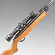 Webley Hawk .177 air rifle with semi-pistol grip, raised cheek piece and Nikko Stirling
