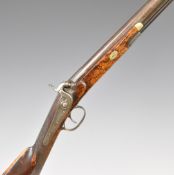 Henham boys or ladies percussion hammer action sporting gun with named and engraved lock, engraved
