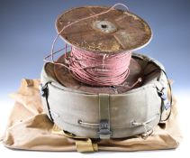 Irwin parachute assembly pack dated 1966, two rolls of communication cord / lines, one in canvas