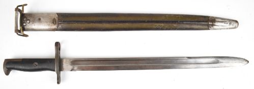 American 1903 pattern bayonet for Springfield and M1 rifles, plastic grips, marked US 721629 and S A
