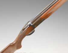 Browning 12 bore over and under ejector shotgun with chequered semi-pistol grip and forend, single