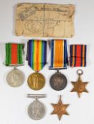 British Army WW1 medal pair comprising War and Victory Medal named to 4957 Acting Cpl G L Lowe, Army
