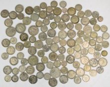 Approximately 475g pre-1947 silver coinage, mostly 1930s and 40s but some earlier