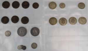 Victorian and later coinage to include 1889 crown, George V and George VI half crowns and