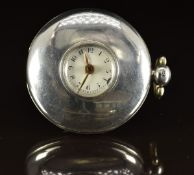 William Green of Tenbury hallmarked silver half hunter pocket watch with gold hands, black Arabic