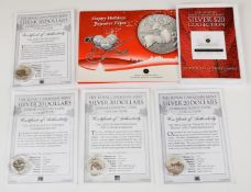 Five Royal Canadian Mint $20 commemorative coins comprising two 2012 and three 2013, with