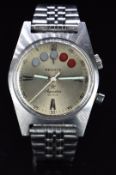 Aquastar Regate yacht racing or sailing timer gentleman's automatic wristwatch ref. 4000N with red