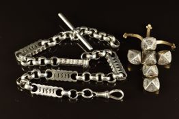 Masonic folding ball charm with articulated arms stamped '9ct Pat App For Regd' on white metal