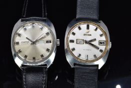 Two Enicar gentleman's automatic wristwatches, one Ocean Pearl, each with date aperture, two-tone