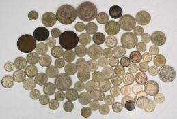 Approximately 430g William III and later pre-1947 silver coinage to include William III, George