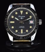 Lucerne Calendar gentleman's diver's wristwatch with date aperture, luminous hands and hour markers,
