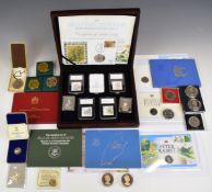 Beatrix Potter collection of slabbed ingots with stamp covers in fitted wooden box, together with