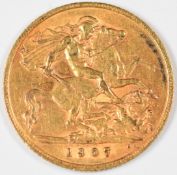 1907 Edward VII gold half sovereign
