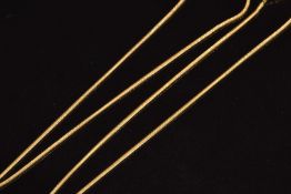 An 18k gold gold snake chain, 4.5g, 42cm long