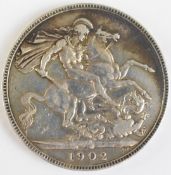 1902 Edward VII crown, F+- VF
