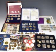 Edward I hammered silver penny, Roman coins and mainly modern British coinage to include 1996 and