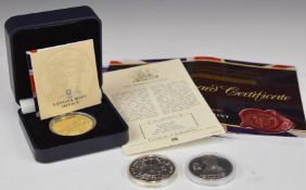 Three silver coins comprising a cased 'Changing Face of Britain' with certificates, 2006 Queen's