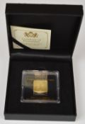 2020 Brexit limited edition (239/4995) 5g 999.9 gold ingot, slabbed, in case with Coin Portfolio