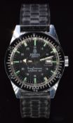 Mortima Super Datomatic gentleman's diver's wristwatch with date aperture, luminous hands and hour