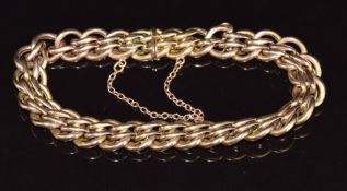 A c1920 9ct gold bracelet, 13.4g, 16cm long