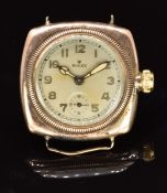 Rolex 9ct gold gentleman's wristwatch with inset subsidiary seconds dial, luminous hands, Arabic