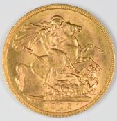 1905 Edward VII gold full sovereign
