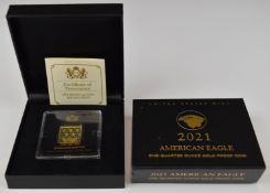 2020 Brexit limited edition (219/4995) 5g 999.9 gold ingot, slabbed, in case with Coin Portfolio