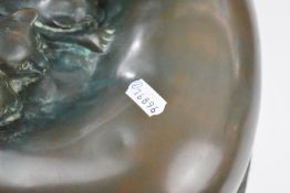 James Siebert (1941-2016) limited edition (30/300) bronze of cat with kittens, signed, dated 1981