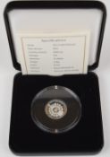 2022 Platinum Jubilee half 995/1000 platinum sovereign coin, in case with Harrington & Bryne