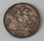 1902 Edward VII crown, VF+
