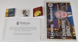 2023 Charles III limited edition (of 9999) proof 1/8 gold sovereign, with Hattons of London